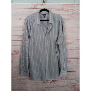 Croft & Barrow Shirt  Men's 18 1/2 36/37 No-Iron Button-Up Long Sleeve Stripe